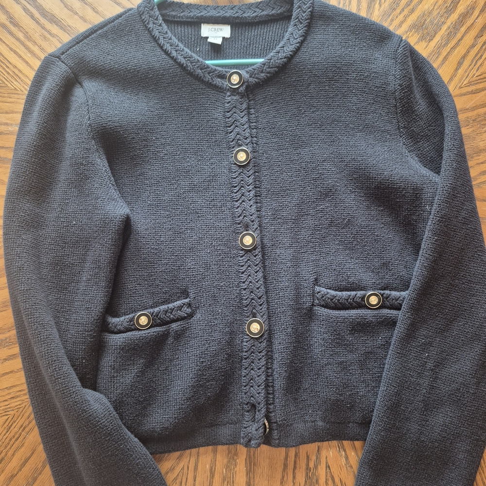 J. Crew Black Cardigan Sweater
